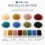 PRECIOSA Rocailles RH 11/0 seed beads σε ποικιλία χρωμάτων για bead weaving και χειροποίητα κοσμήματα