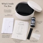 Πλήρες Sewing Box Artinova για ραφή φορέματος Swiss Dot με πατρόν σε πραγματικό μέγεθος και όλα τα απαραίτητα υλικά