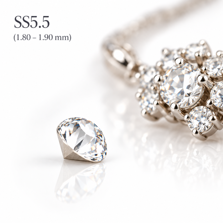 PRECIOSA Chaton MAXIMA SS5.5 PP12 - Διάμετρος 1,80–1,90 mm - SKU 43111615-SS5.5 - Εφαρμογή Ασημένιο κόσμημα με κρυστάλλους σε καστόνια.